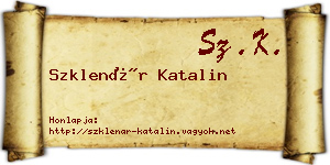 Szklenár Katalin névjegykártya